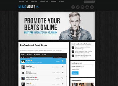 Music Maker WordPress Theme