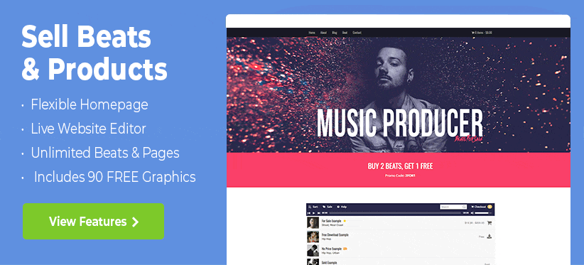 Sell Beats & Products Online - Beat Selling WordPress Theme Sell Beats & Products Online - Music Maker WordPress Theme