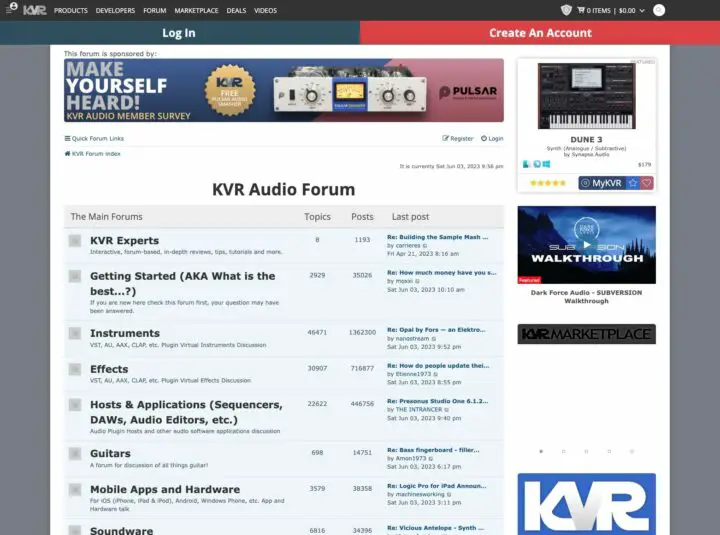 KVR Audio Forum
