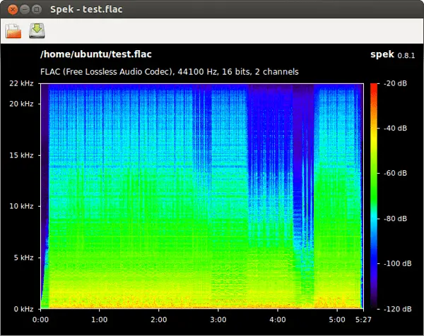 Spek – Acoustic Spectrum Analyser