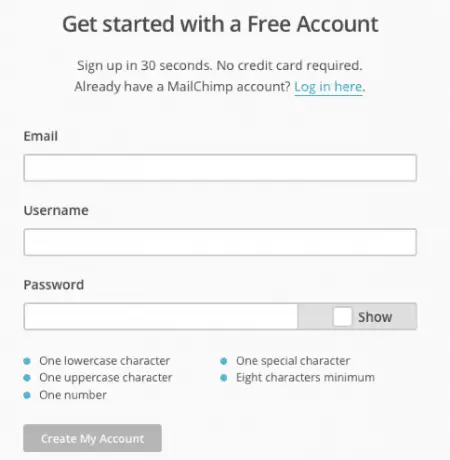 Create MailChimp Account - How to Offer a Free Beat to Email Subscribers