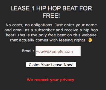 Free Beat Download to Email Subscribers with MailChimp