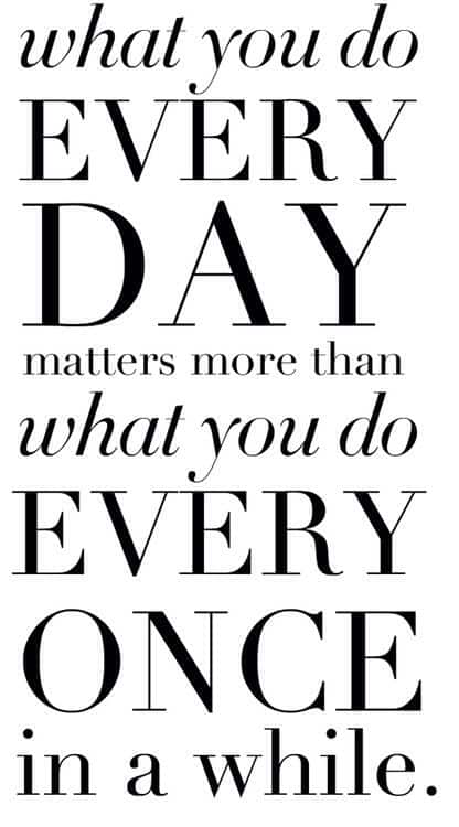 What you do every day. 