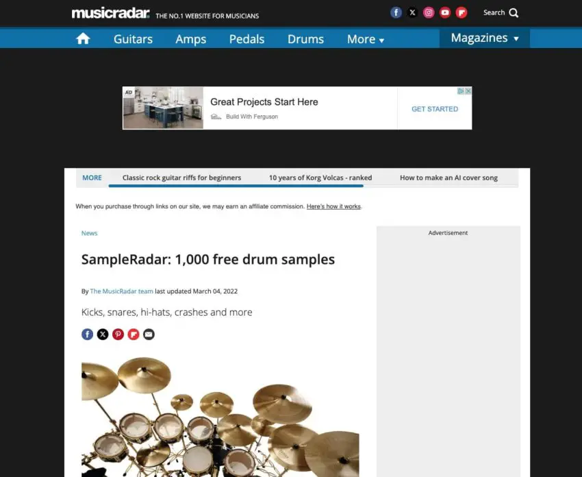 1000 Free Drum Samples