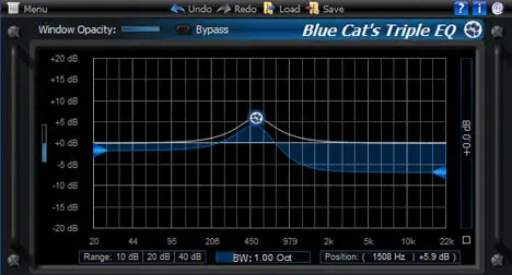 Blue Cat's Triple EQ - Free Equalizer VST Plugin