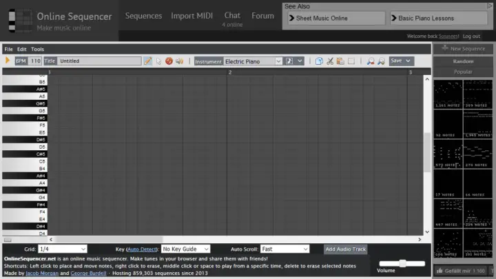Online Music Sequencer