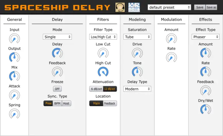 Spaceship Delay - Best Delay VST Effects