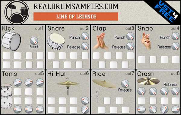 Line of Legends - Free Percussion Instruments Plugins for FL Studio 