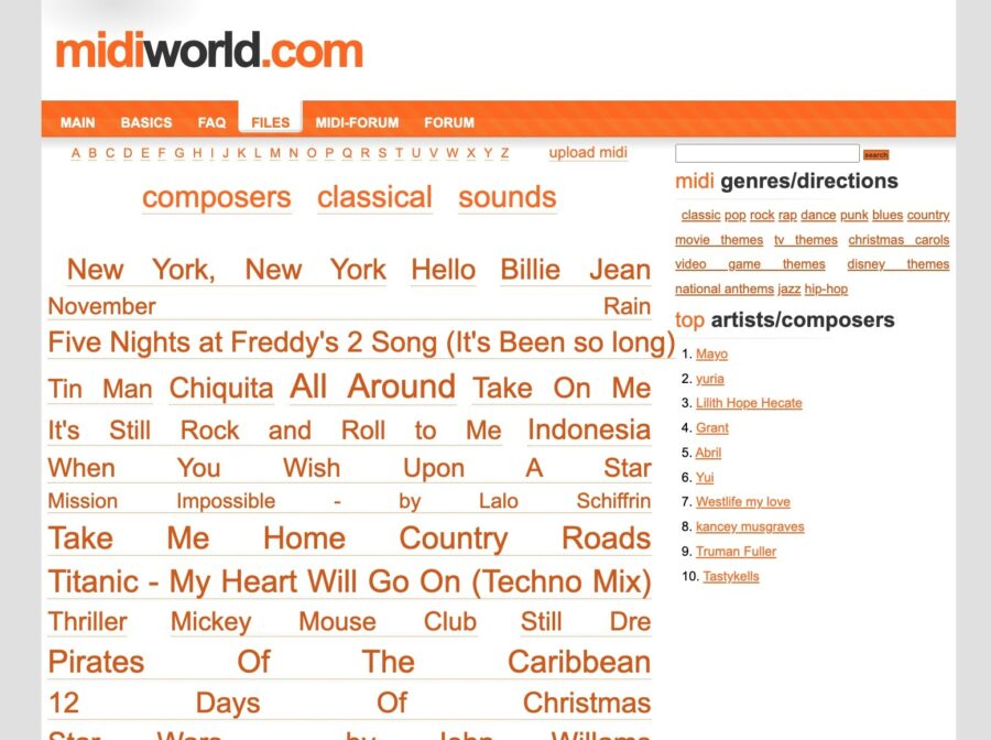 FREE MIDI Files & MIDI Songs: The 14 Best Websites