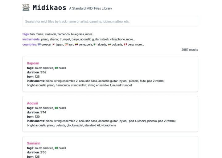 Midikaos | Free MIDI Files