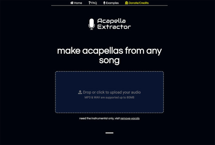 Free Acapella Extractor