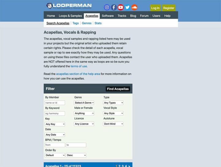 Looperman Acapellas