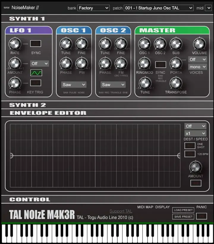 TAL-NoiseMaker - Free Online Synthesizers
