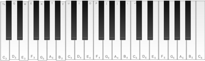 Apronus Virtual Piano Online | Play Musical Notes Or Musical Scale