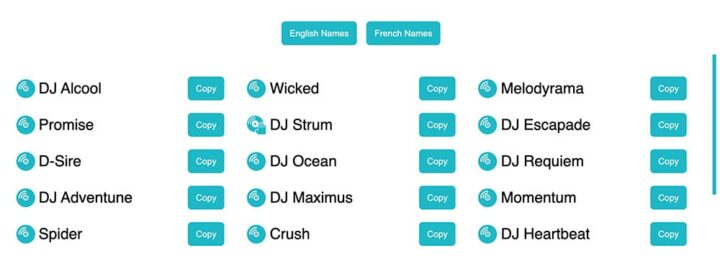 Random DJ Name Generator