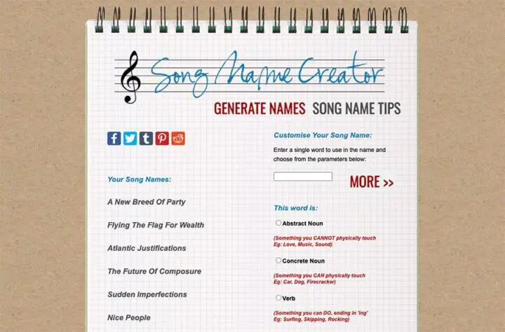 The Song Name Creator