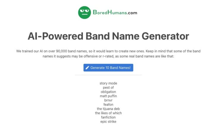 AI-Powered Band Name Generator 