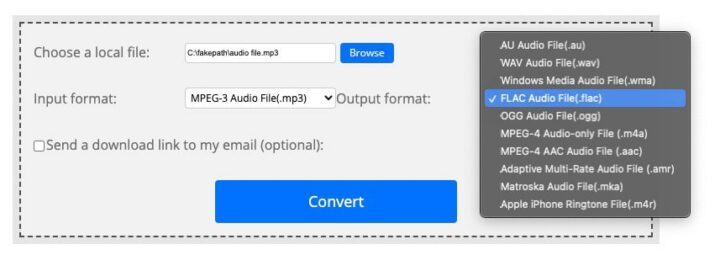 Convert Files Online Audio Converter