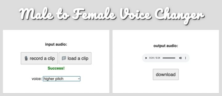 Male to Female Voice Changer
