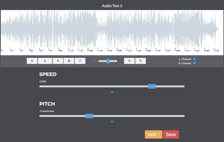 Music Speed Changer & Audio Pitch Shifter Online
