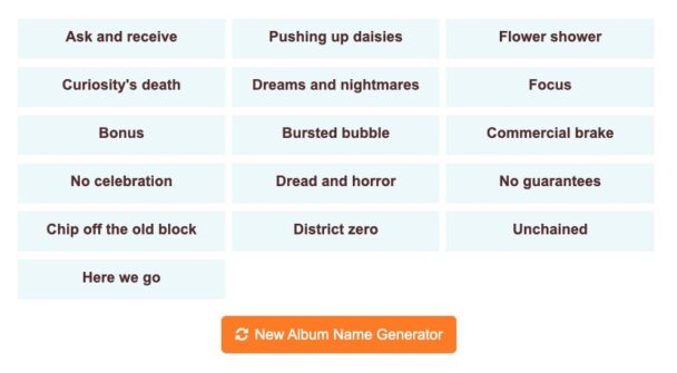 8 FREE Album Name Generator Apps For Creative Ideas!