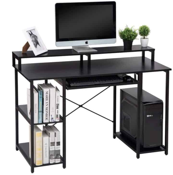 Topsky Desk w/ Storage Shelves