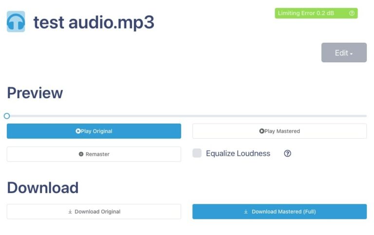 ai audio mastering free online