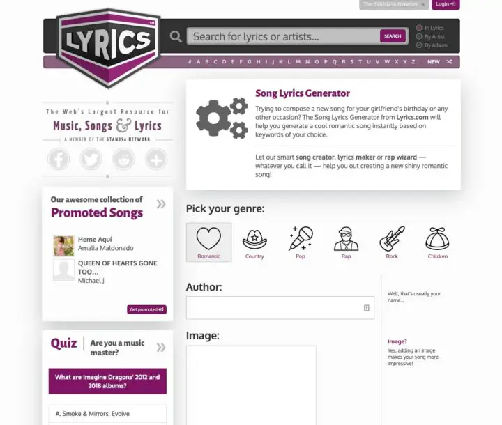 Song Lyrics Generators  | AI Generated Lyrics