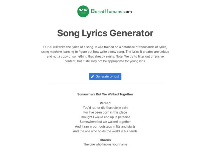 14 FREE Online Song Lyric Generator Apps For Songwriters!