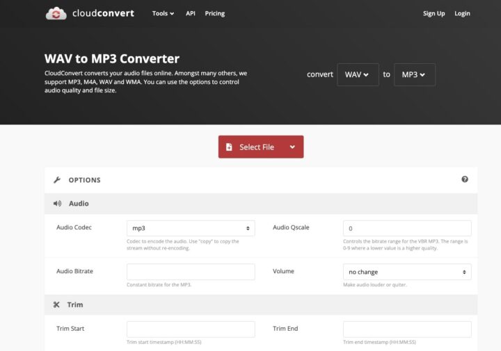 Cloudconvert WAV To MP3 Converter