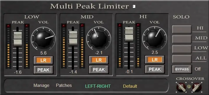 Multi Peak Limiter Plug-in