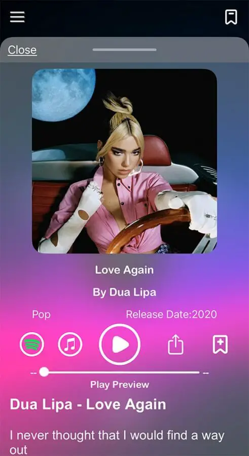 Identify Song Mobile App