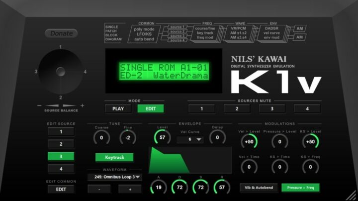 Nils K1v – Kawai K1 Emulation Plugin