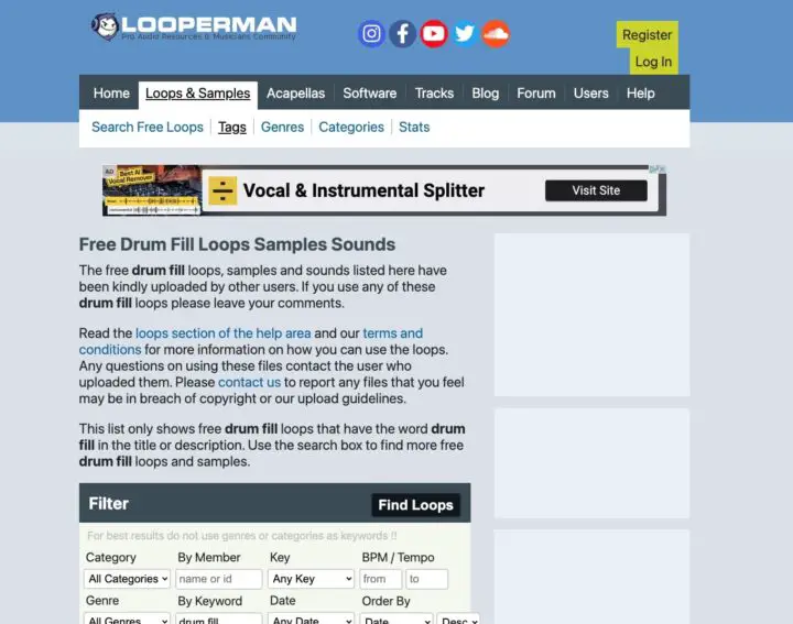 Looperman Free Drum Fill Loops