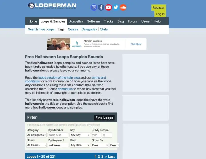 Looperman Free Halloween Loops Samples Sounds